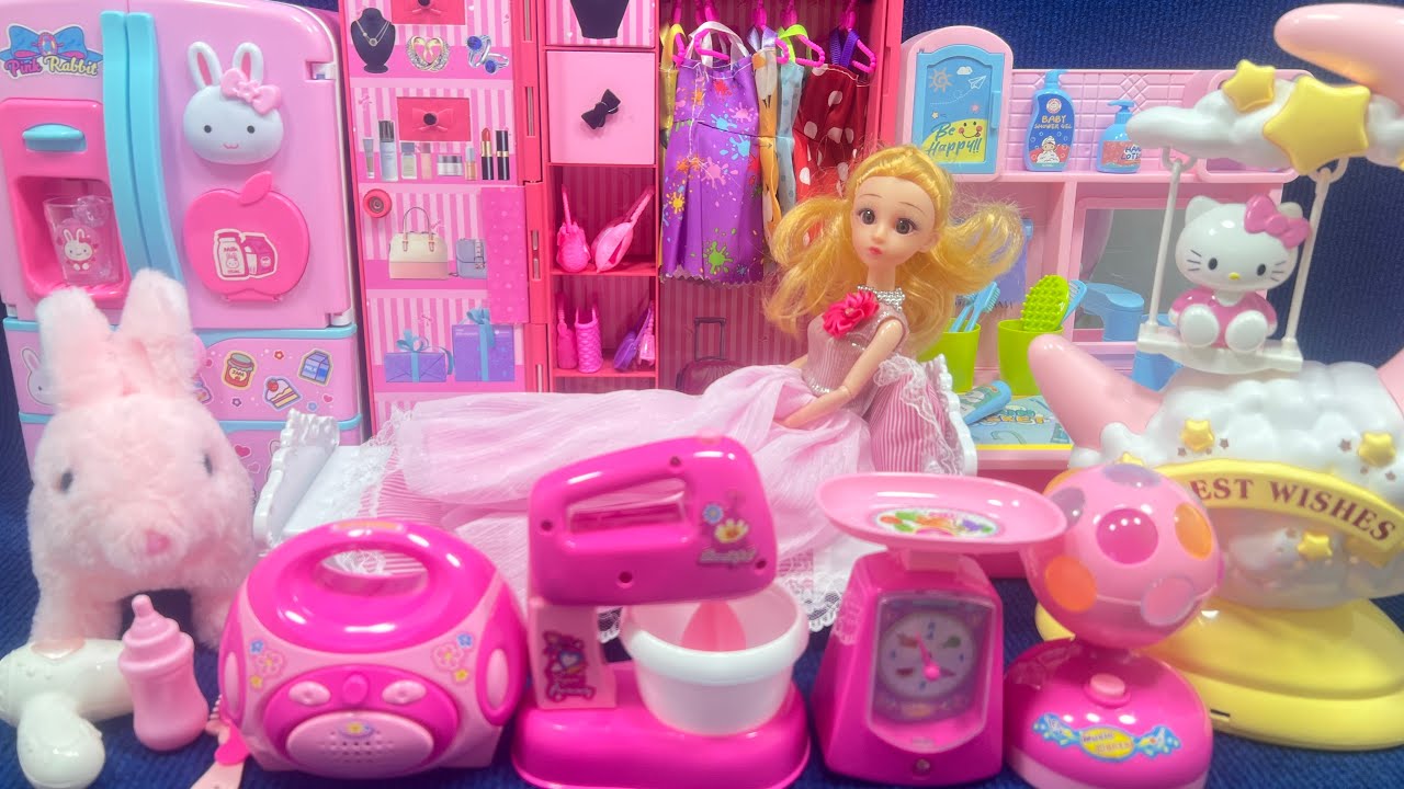 10 Minutes Satisfying Unboxing Barbie Princess Wedding Bedroom Dress Up Play Set ASMR｜Review Toys