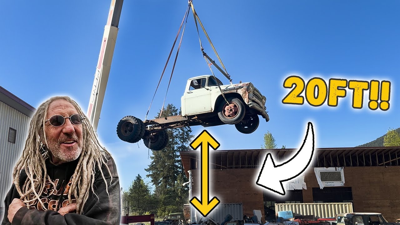 I helped Rachel Lift her Viking Cab with this GIANT crane?