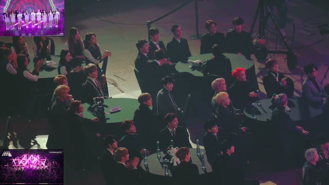 [Fancam] 171115 Gugudan JBJ EXO SEVENTEEN REACTION TO MOMOLAND 'Wonderful Love (EDM)' | 2017 AAA 직캠