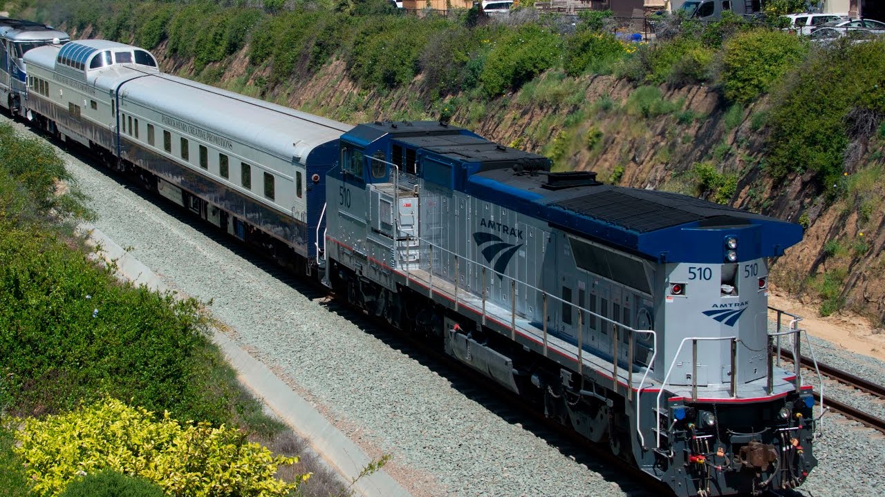 Amtrak and BNSF Trains in San Diego, CA