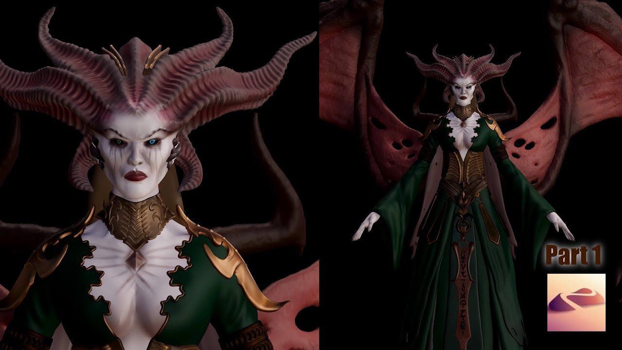 Creating Lilith from Diablo | 3D Sculpture Timelapse | Nomad 1.90  | part 1