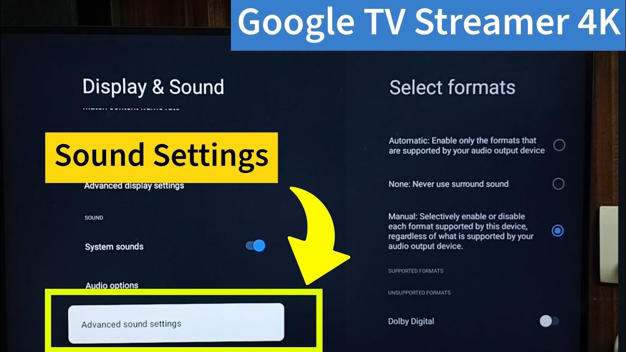 Google TV Streamer 4K | Sound Settings
