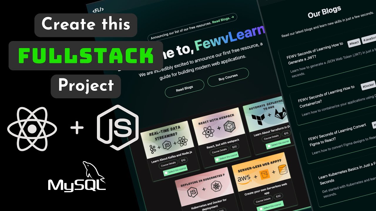 Build this Full-Stack React, Node.js, AWS RDS, SQL Project - 1