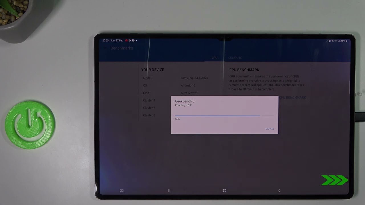 Geekbench Benchmark SAMSUNG Galaxy Tab S8 - Snapdragon 8 Score
