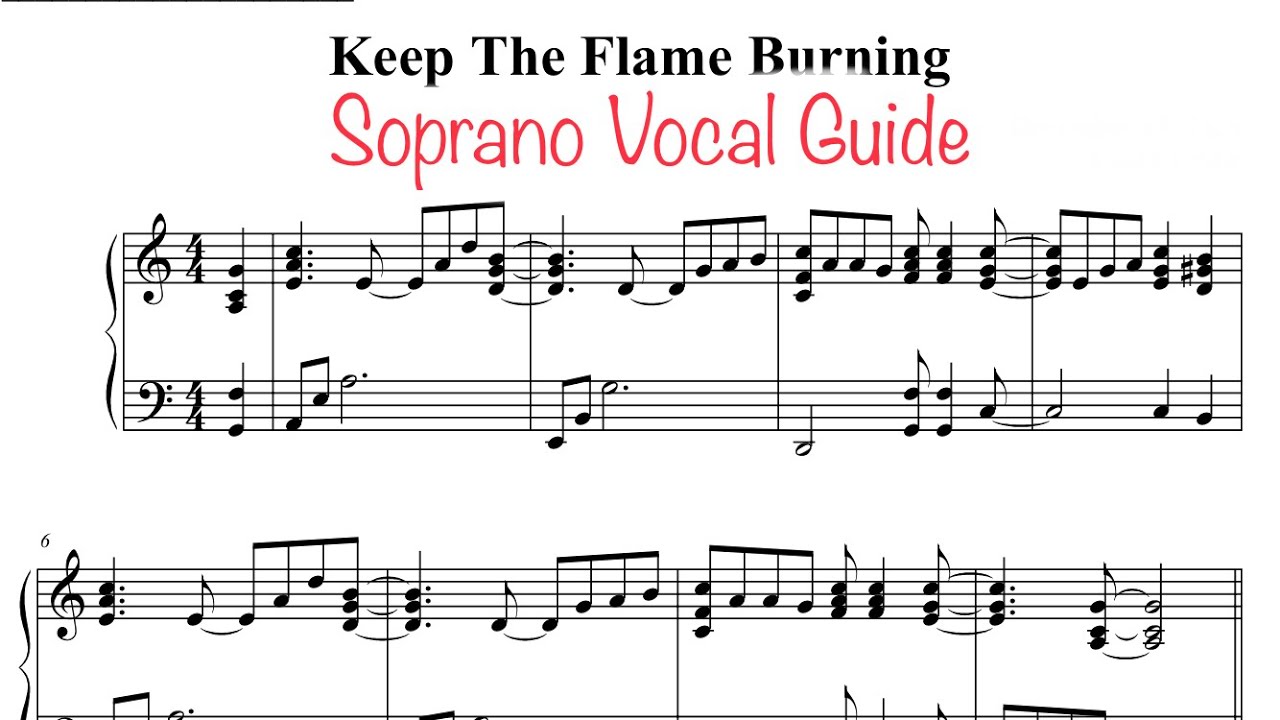 Soprano Vocal Guide - Keep The Flame Burning in My Heart