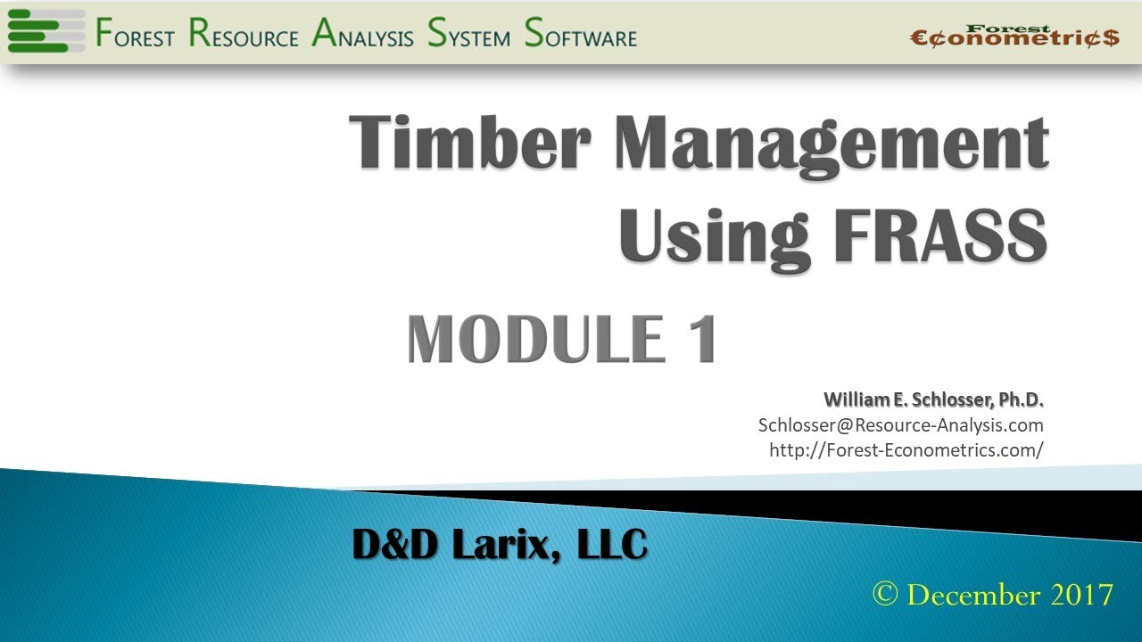 FRASS: Module 1 - Importance of Financial Management on Forestlands