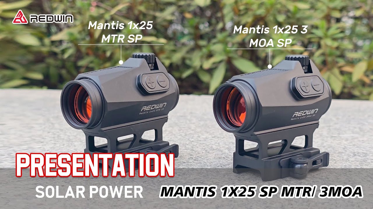 PRESENTATION Red Win Mantis 1x25 Solar Power MTR/ 3MOA Red Dot Reflex Sight