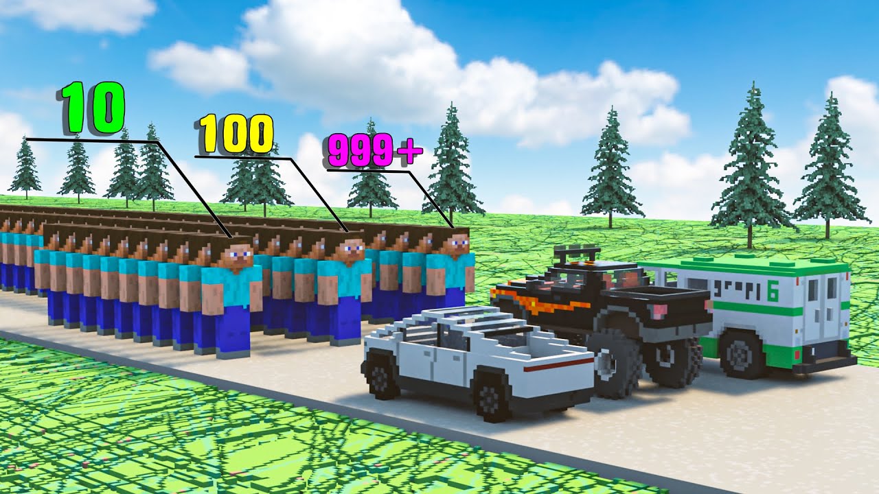 Cars VS 1000 Steve's | Teardown