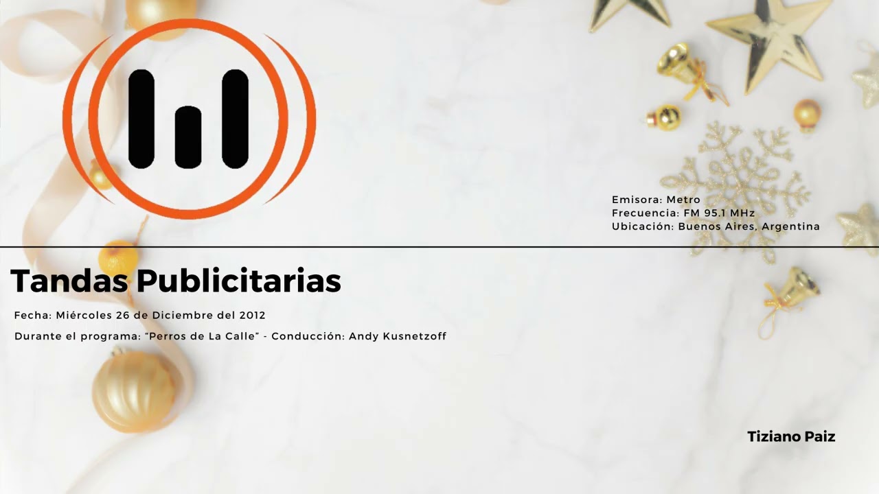 [FM 95.1] Metro · Tandas - 26 de Diciembre del 2012