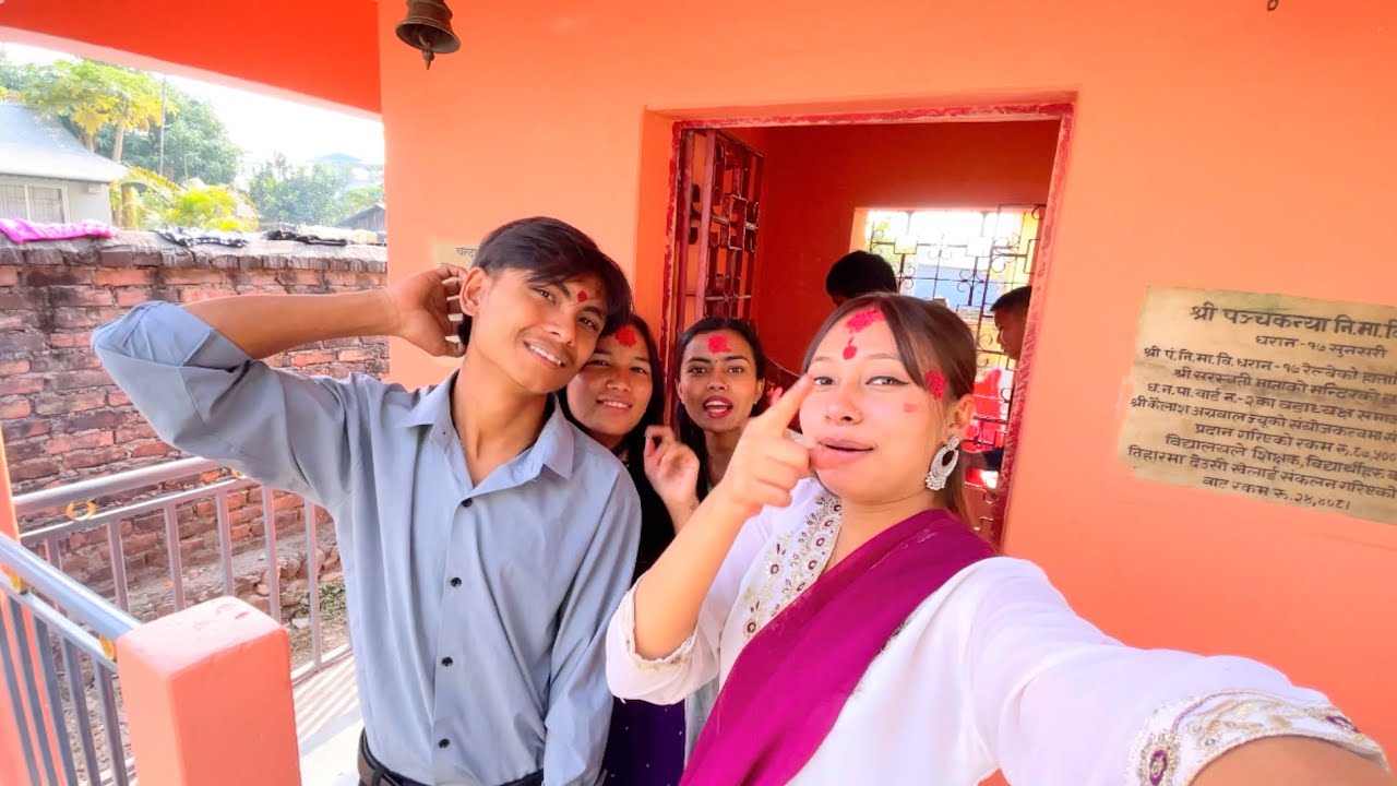 saraswati puja 2026 😊💗 || sathy Haruko Maya Momata🥹🫶| #sarswatipuja #schoolmemes #collegelife #vlog 