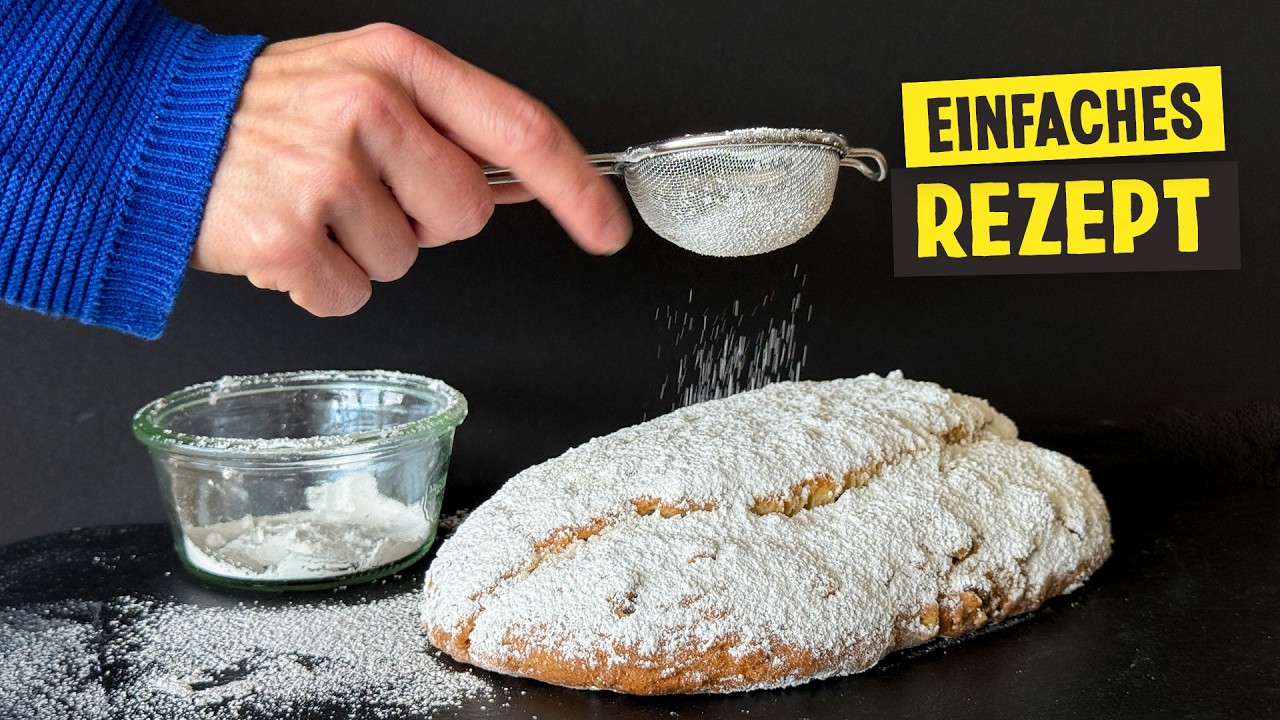 Genialer Weihnachtsstollen in nur 1 Stunde! (Quarkstollen Rezept)