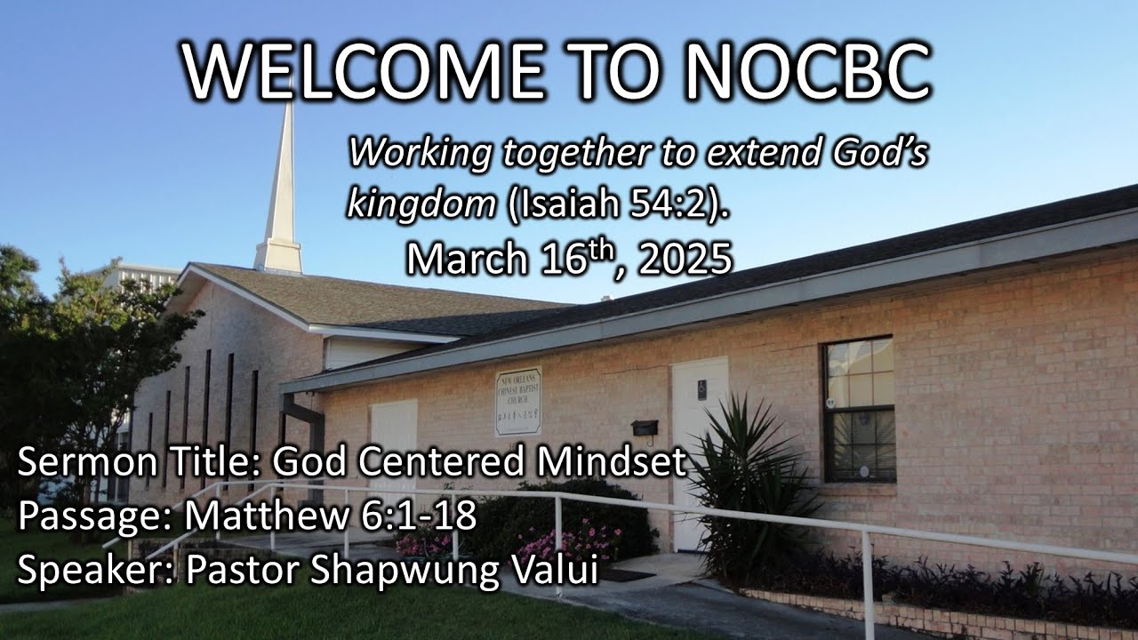 English Worship | 3/16/2025 | Pastor Valui: God Centered Mindset  | Matthew 6:1-18