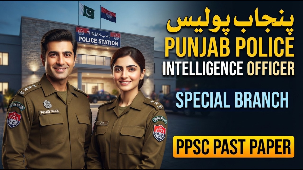 Intelligence Officer Punjab Police- PPSC Past Papers Solved 2026| PPSC Preparation|#ppscpastpaper