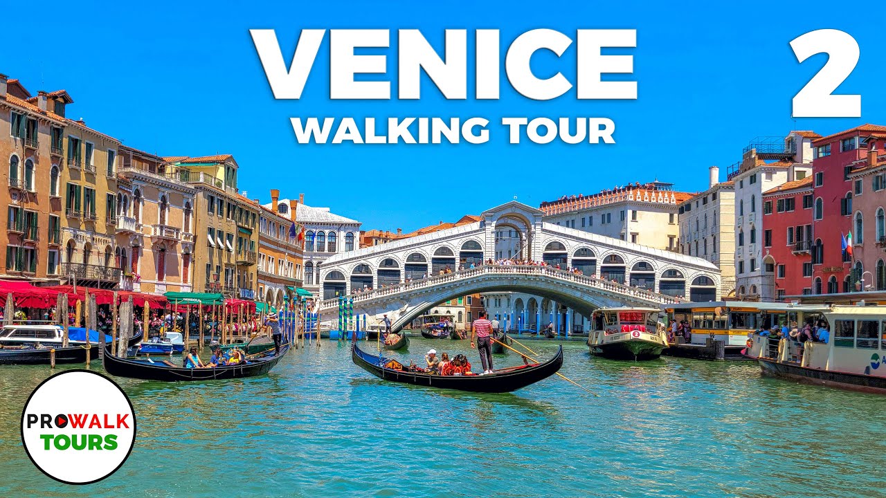 Venice, Italy Walking Tour PART 2 - 4K 60fps - with Captions