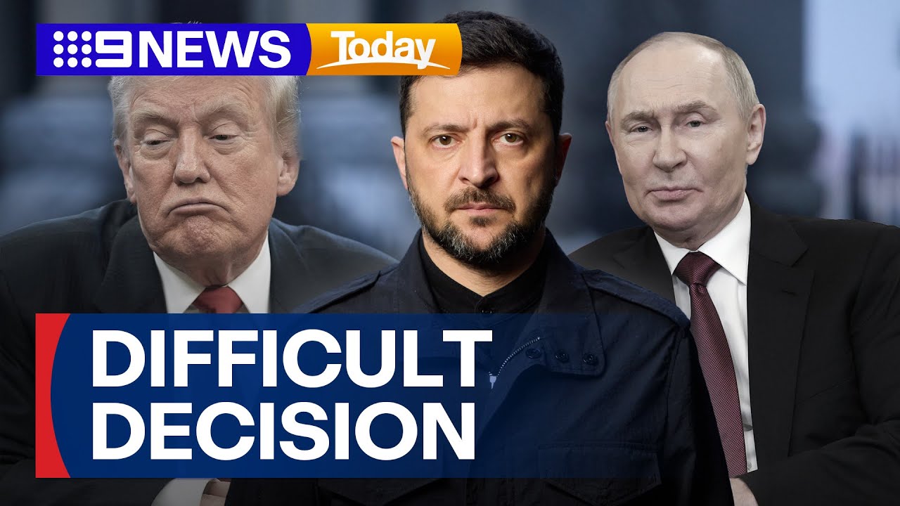 Ukraine under pressure to agree Donald Trump's peace plan | 9 News Australia