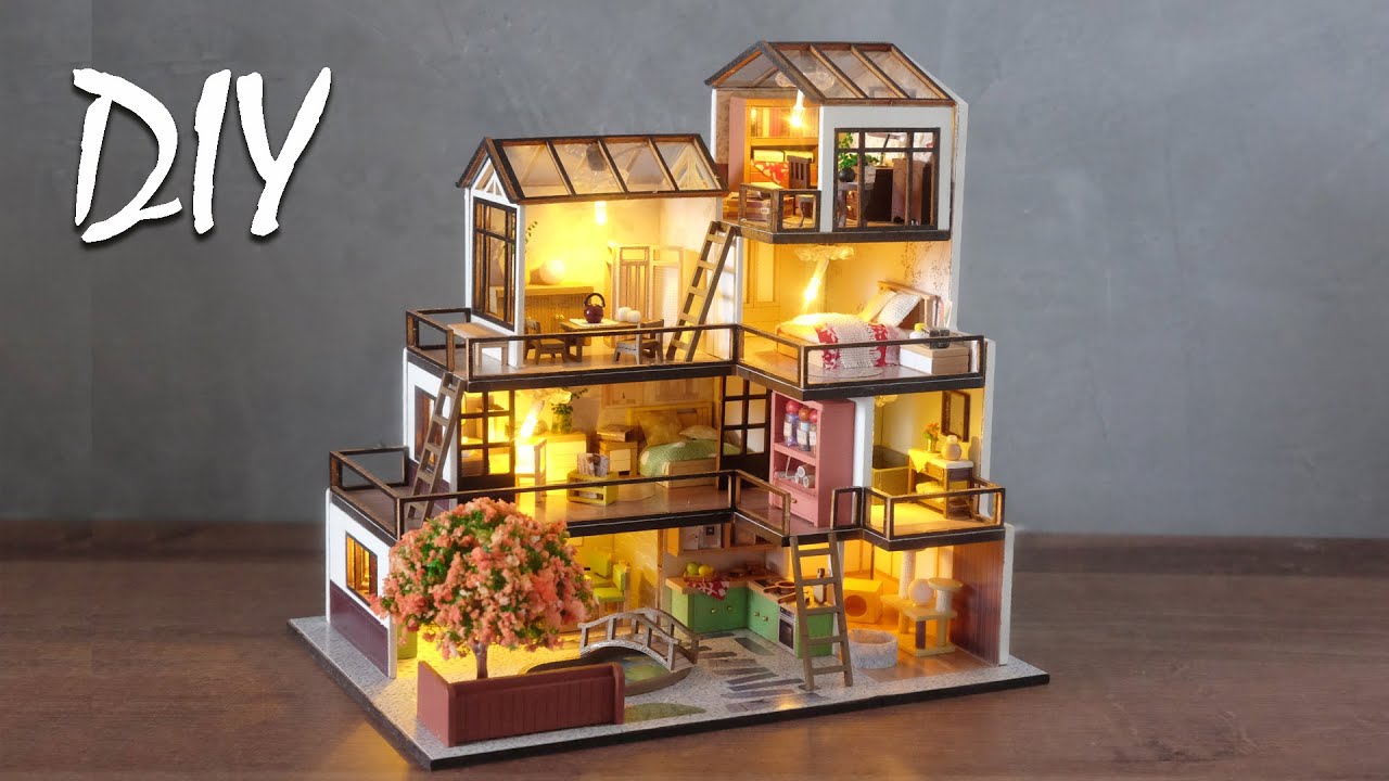 Dream Town || DIY Miniature Dollhouse Kit - Relaxing Satisfying Video