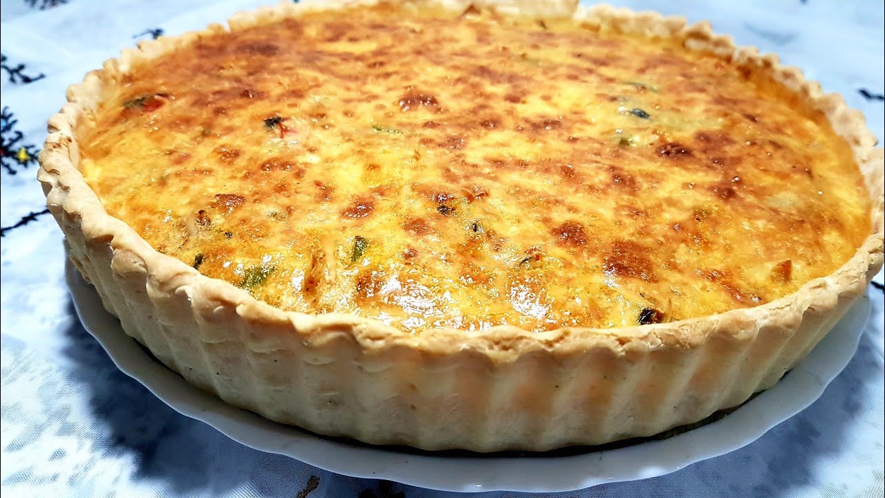 كيش بالدجاج/quiche au pouletلذيذ جدا بعجين ناجح المبتدئات......