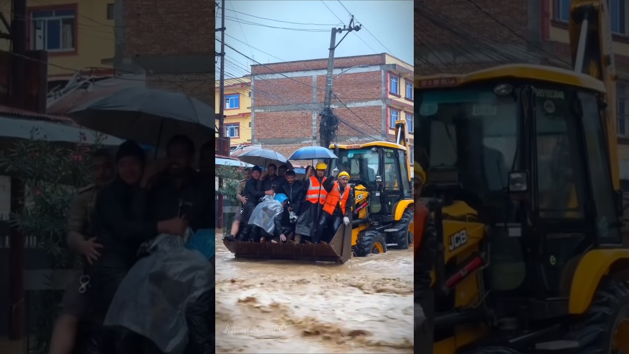 Heavy Flood in Nepal ( Nepal's natural disaster is very sad )