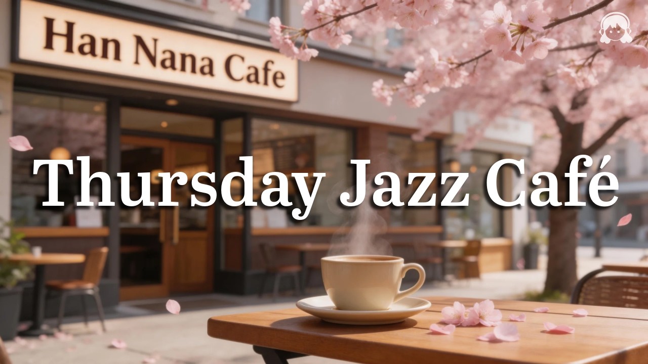 Thursday Morning Jazz Café ☕ Cherry Blossom ☕ 作業用BGM ☕ 아침 재즈  ☕ Deep Focus Music for Work, Study