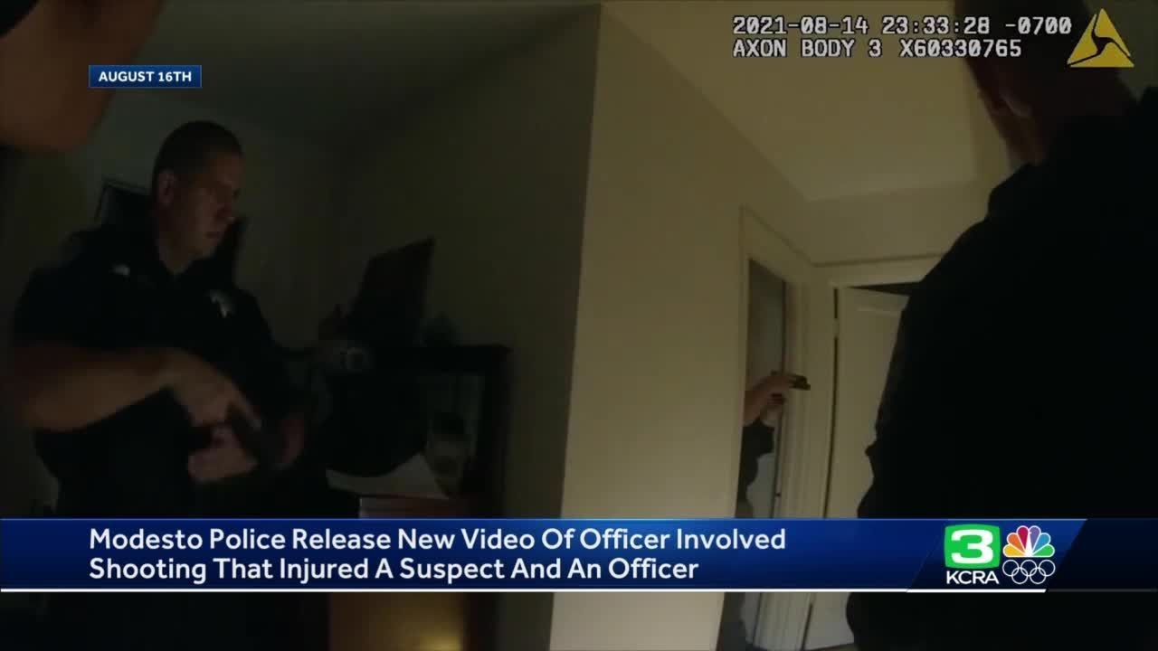 Modesto PD release body cam footage of shooting that left officer critically injured
