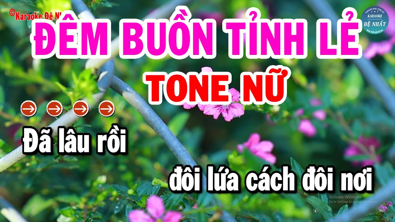 Karaoke Đêm Buồn Tỉnh Lẻ Tone Nữ Nhạc Trữ Tình Bolero Dễ Hát Nhất | Karaoke Đệ Nhất
