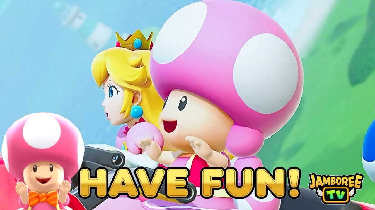 Super Mario Party Jamboree TV Carnival Coaster Toadette and Peach Carnival Coaster