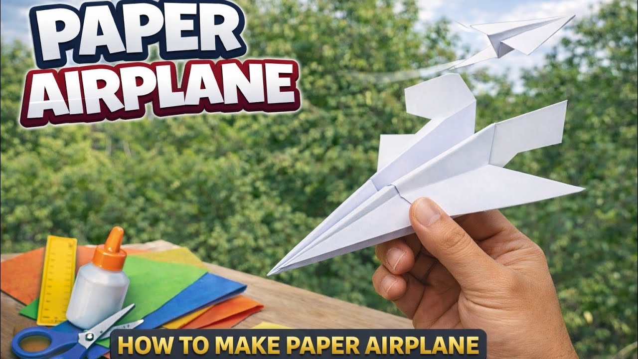 How to Make a Best Paper Airplane That Flies Far ✈️ | Easy Paper Plane Tutorial | Easy DIY at Home