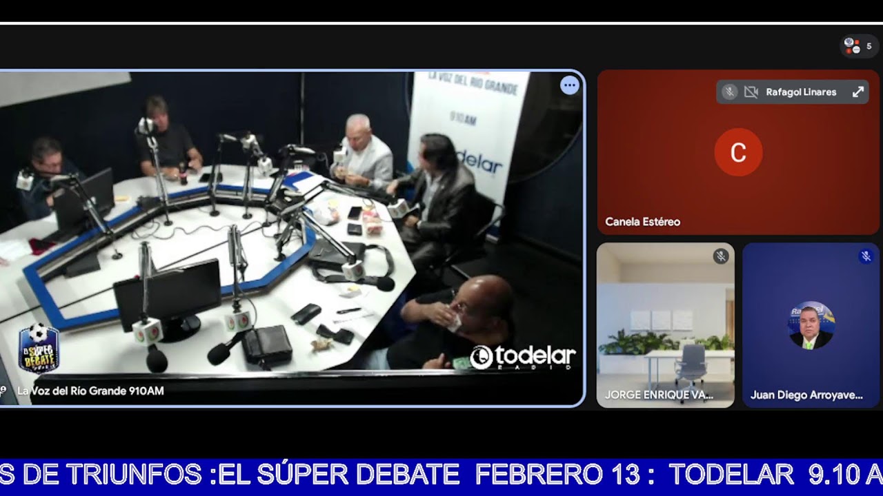 EL SÚPER DEBATE  FEBRERO 13 :  TODELAR  9.10 AM EN VIVO :26 AÑOS DE TRIUNFOS :