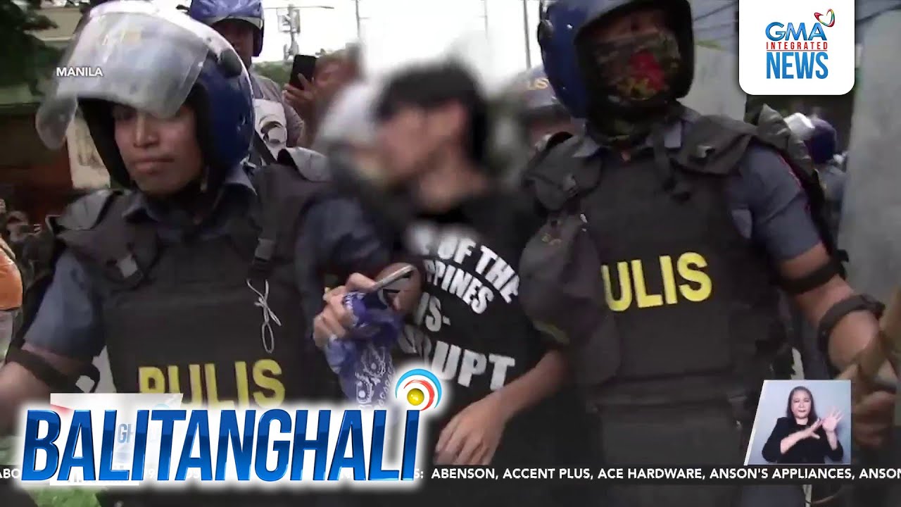 Gulong ng container truck na nakabarikada sa Ayala Bridge, sinunog | Balitanghali