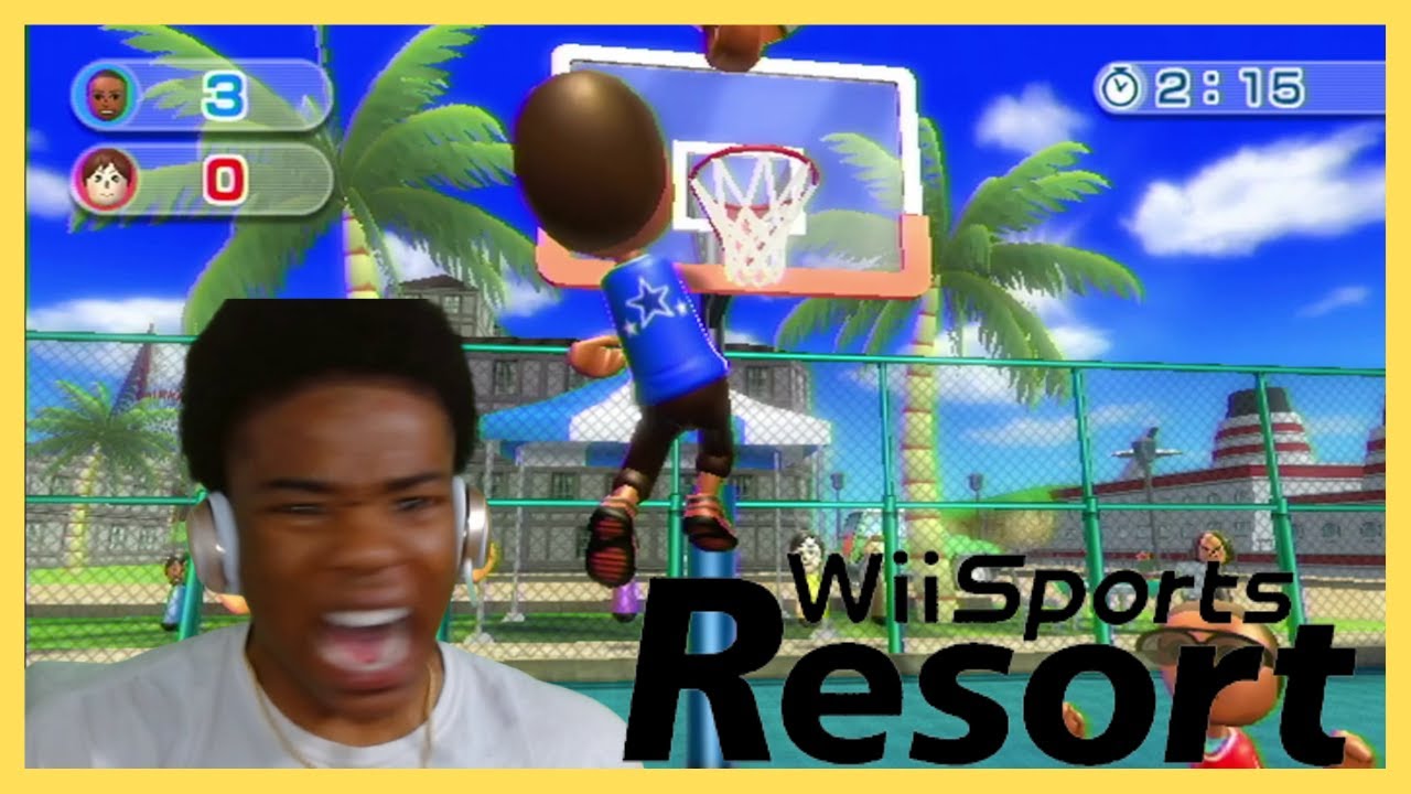 WII SPORTS RESORT BASKETBALL pt.2| I JUST CAUGHT A BODY!!!!