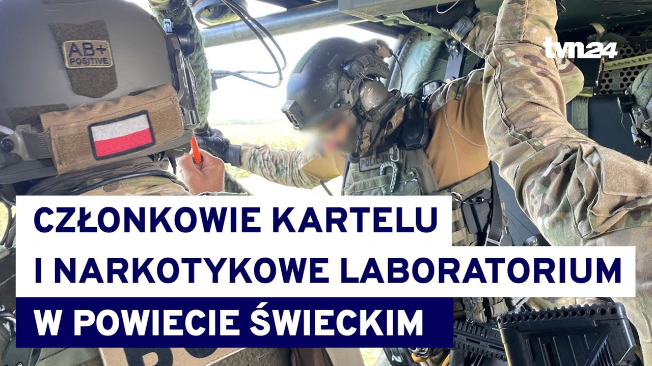 Sceny jak z filmu koło Świecia. Był black hawk, granaty i CBŚP. Zatrzymano  osoby z gangu El Chapo
