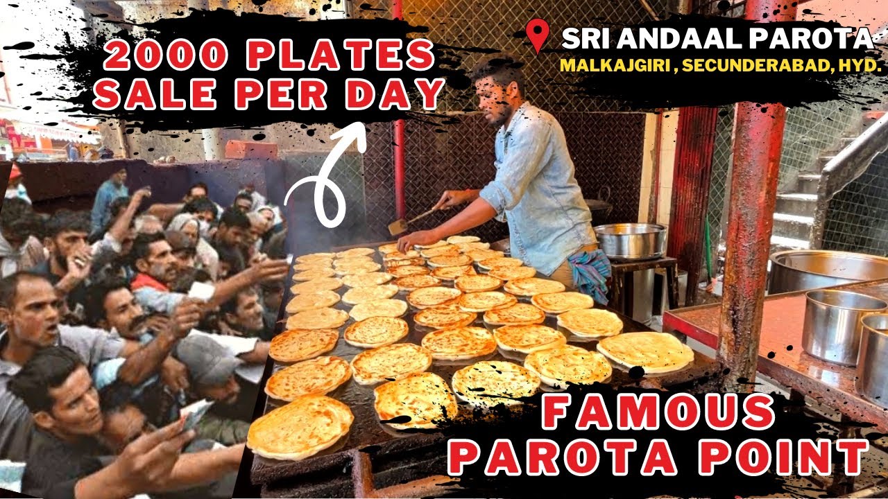 2000 Plates of Parota Sold in a DAY in Hyderabad's famous Parota Point | Street Food India