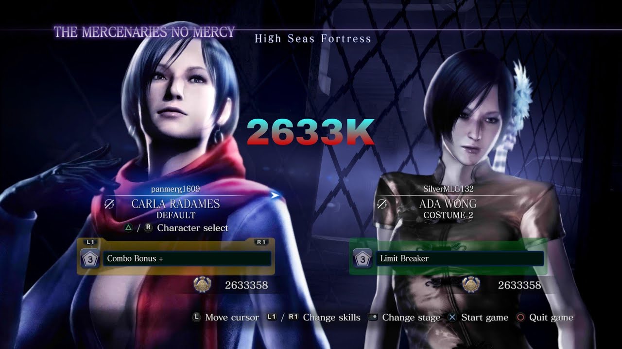 Resident Evil 6 The Mercenaries NM PS5 Ada & Carla High Seas Fortress full combo