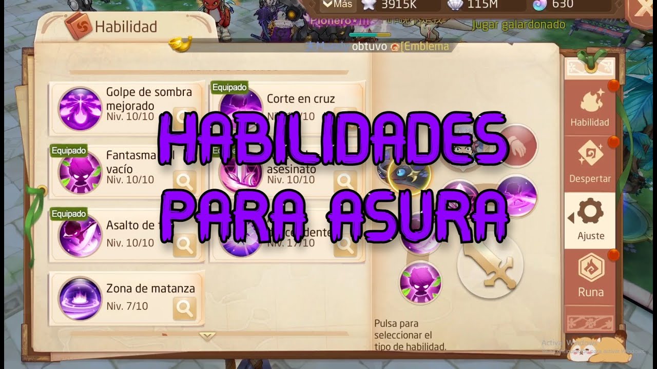 🟣 HABILIDADES para ASURA - PVP y PVE 🟣 | Tales Of Wind