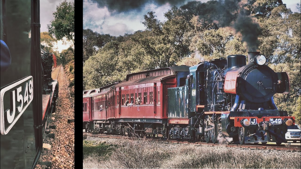 Cab Ride & Chasing J549 at the Victorian Goldfields Railway!