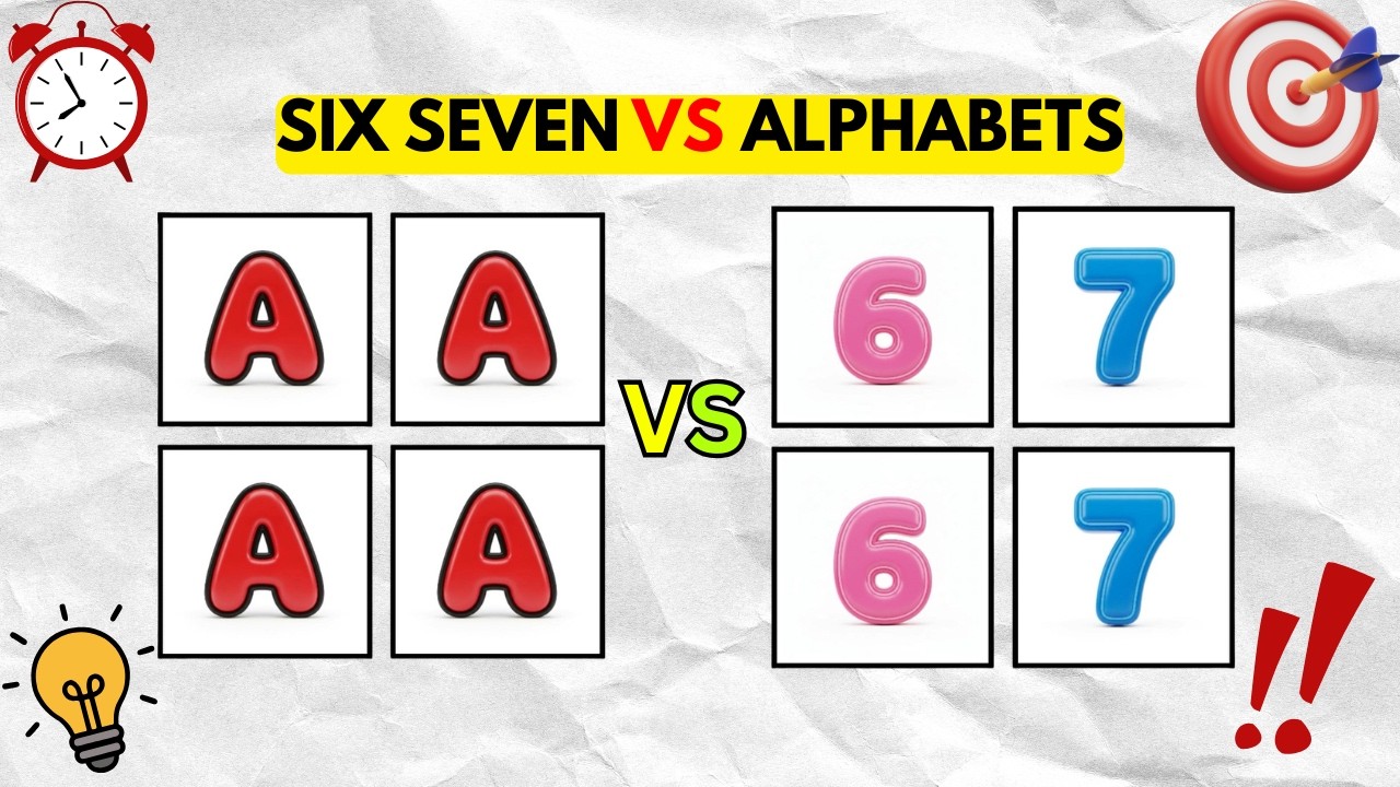 Say the Word On Beat Alphabets V/S Six Seven 67 Easy to INSANE