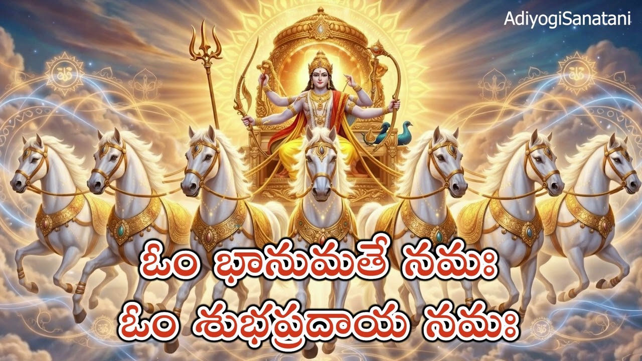 Surya Ashtottara Shatanamavali | Surya Dev Puja | శ్రీ సూర్య అష్టోత్తర శతనామావళి |  lyrics in Telegu
