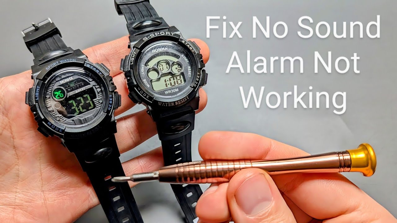 ИСПРАВЛЕНИЕ &mdash; Нет звука и будильник не работает на цифровых спортивных часах S-Sport с 4 кнопками...