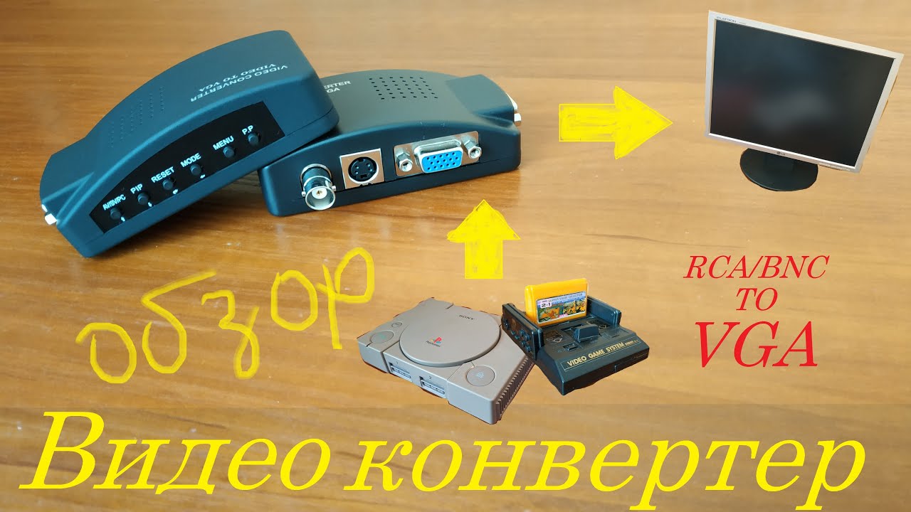 Видео конвертер BNC/RCA to VGA обзор