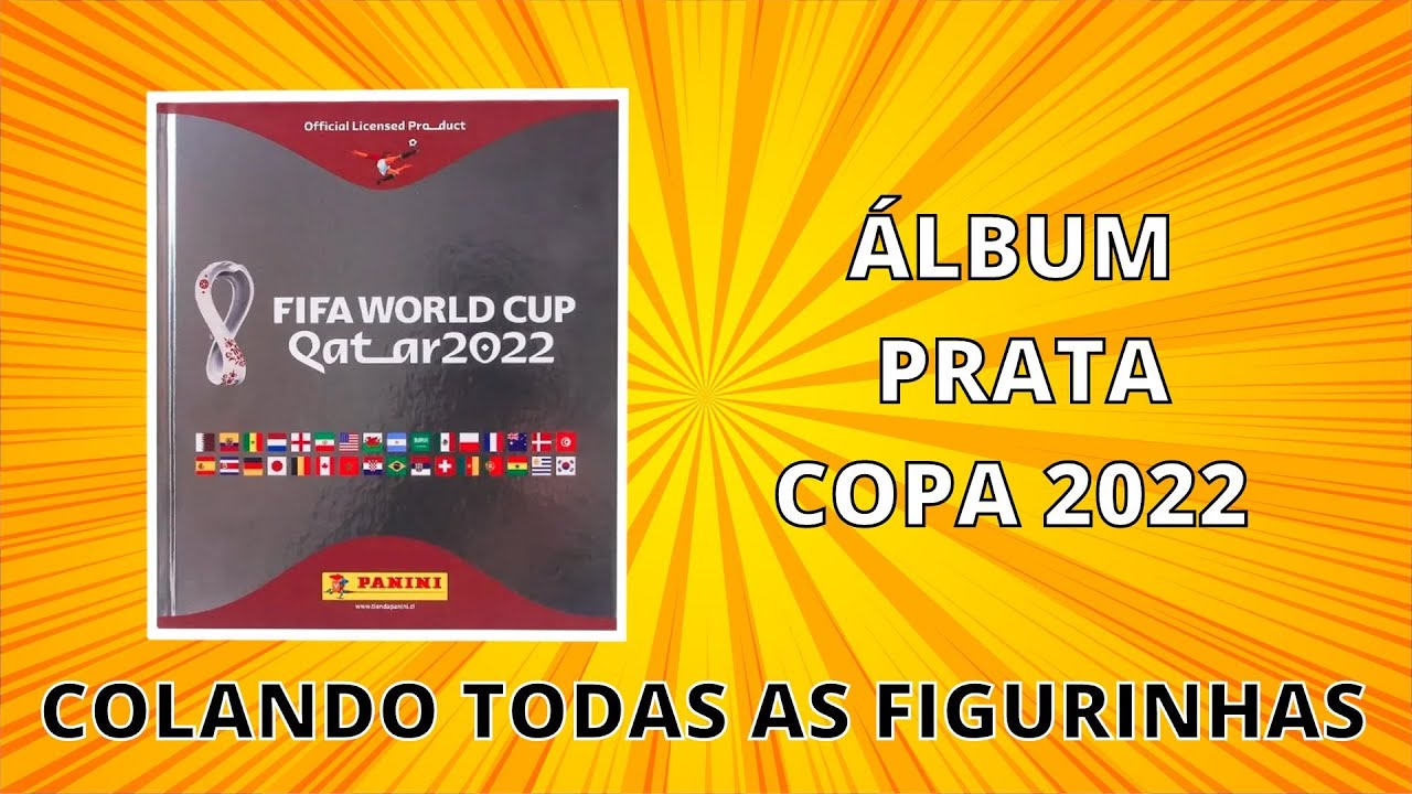 ÁLBUM PRATA COPA DO MUNDO QATAR 2022 COMPLETO - COLANDO TODAS AS FIGURINHAS