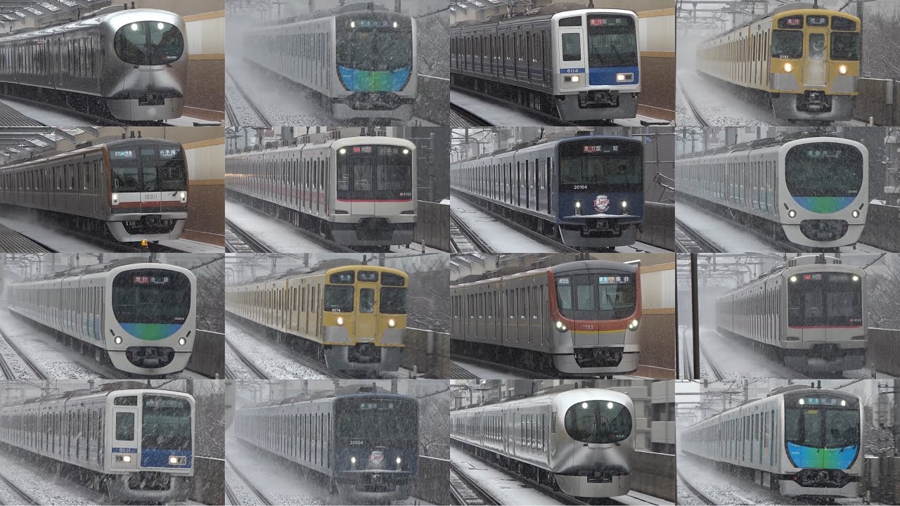 【首都圏では珍しい！雪の複々線を疾走】西武池袋線　迫力の高速通過集