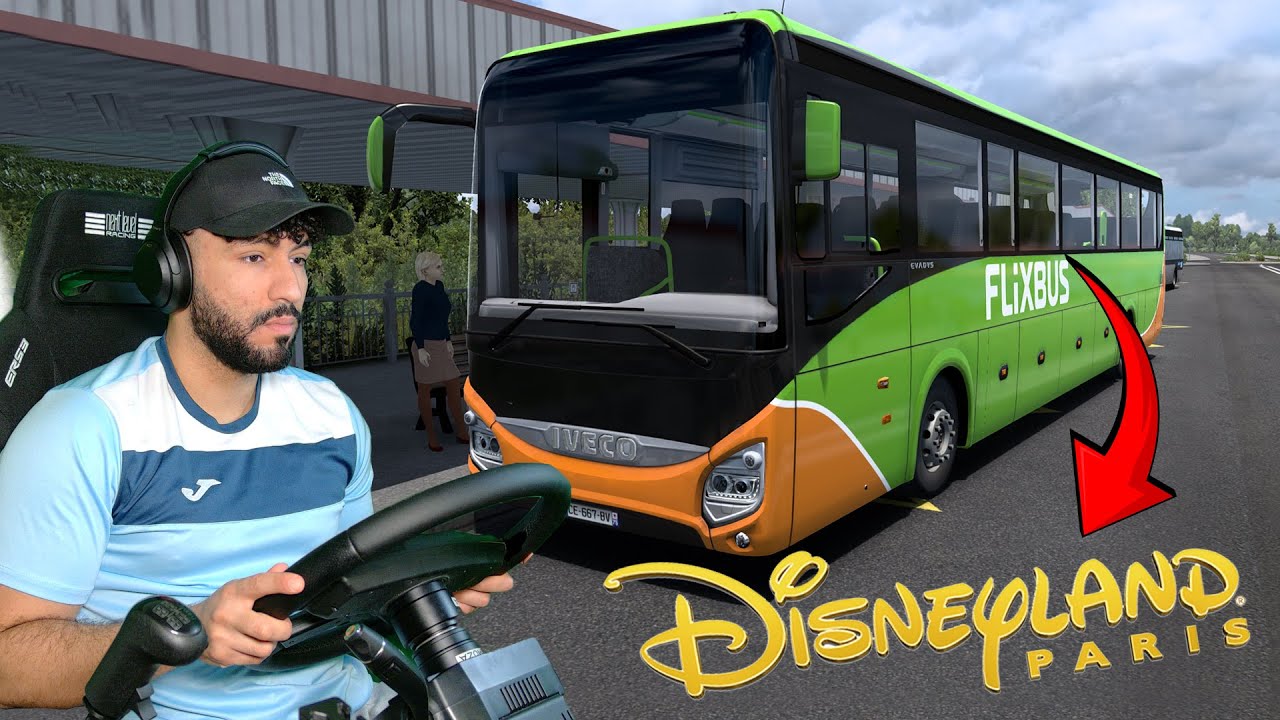 🚌 VOYAGE FLIXBUS ➡️ Disneyland Paris 🗼 - MAP Île-de-France (Euro Truck Simulator 2 MOD)