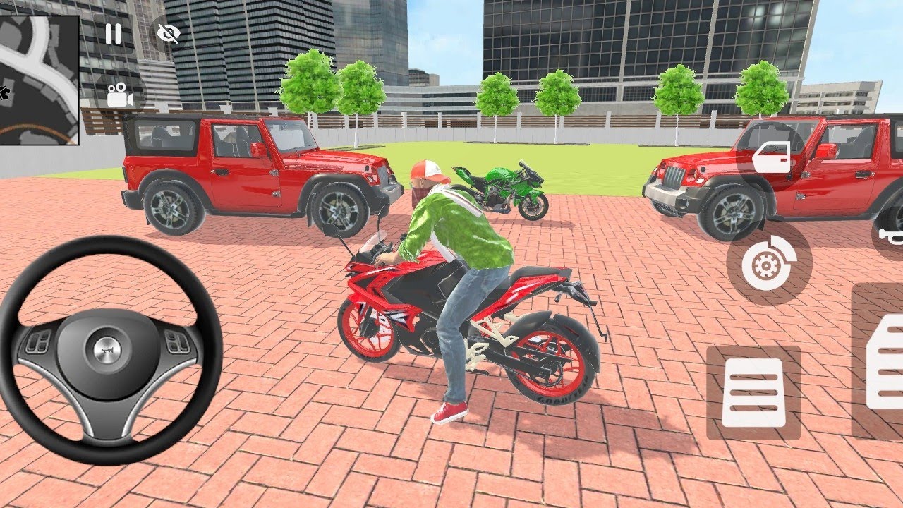 🎮 Franklin order by 2️⃣ Red Mahindra Thar And 1️⃣ Kawasaki Ninja H2R in Indian 🇮🇳 Theft Simulator