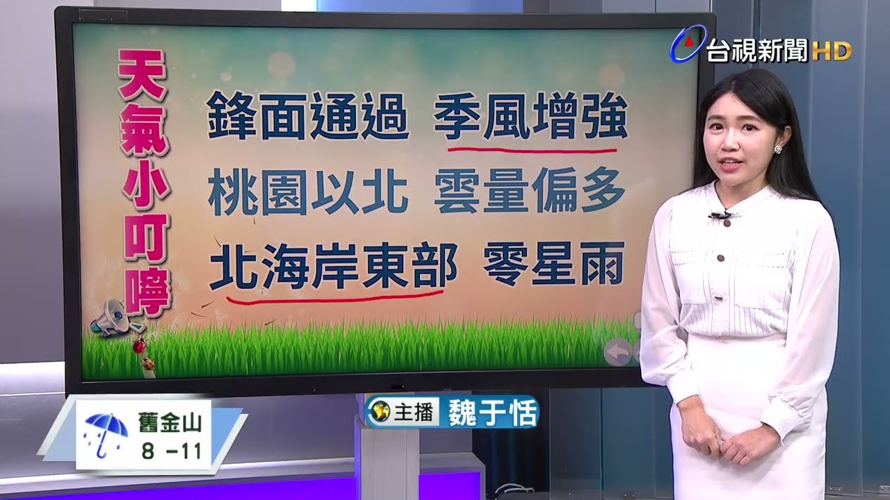 【0211台視午間氣象】今迎風面降雨增 過年兩波東北季風