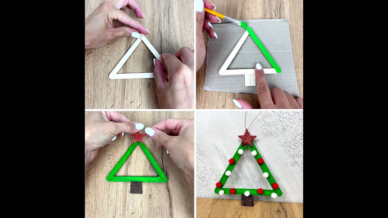 Come realizzare un alberello natalizio con gli abbassalingua 🌲