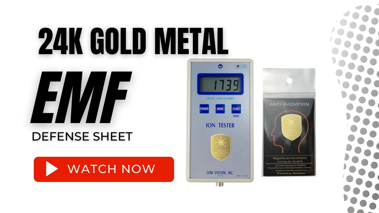 EMF defense SHEET -  24k Gold Metal (protect yourself from these device)