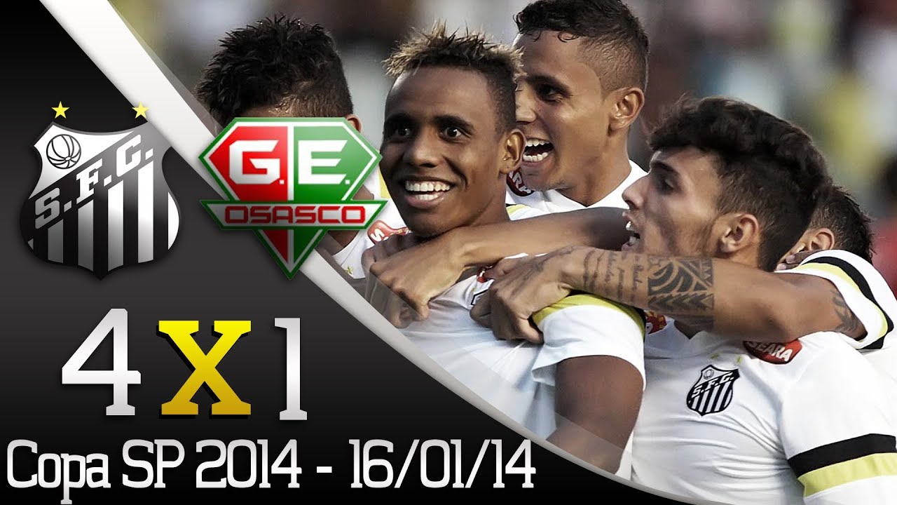 Copa SP 2014: Os 4 gols do Peixe contra o Grêmio Osasco!