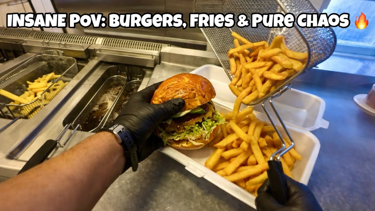 INSANE POV: Burgers, Fries & Pure Chaos 🔥 🍔 / Morning Rush hour in kitchen 