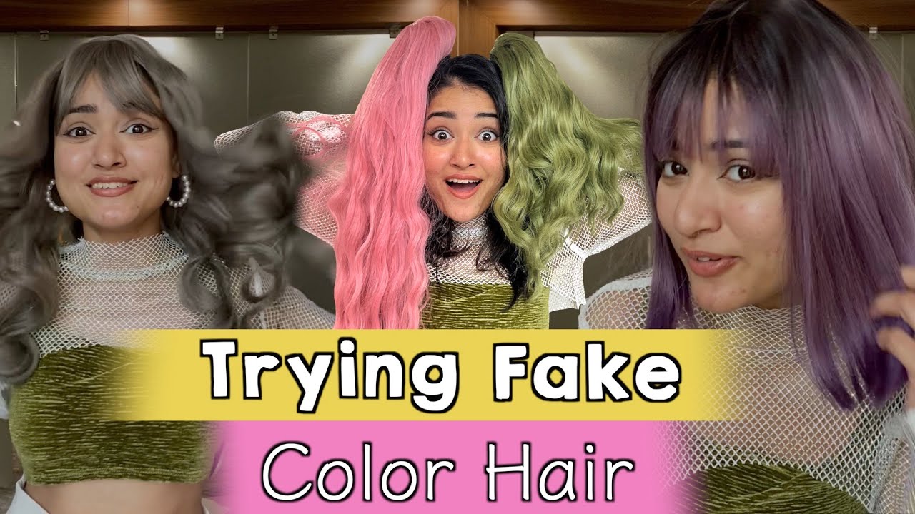 I Bought Colorful 🌈 Fake Hair from Urbanic + Try On | Sexy or Funny?