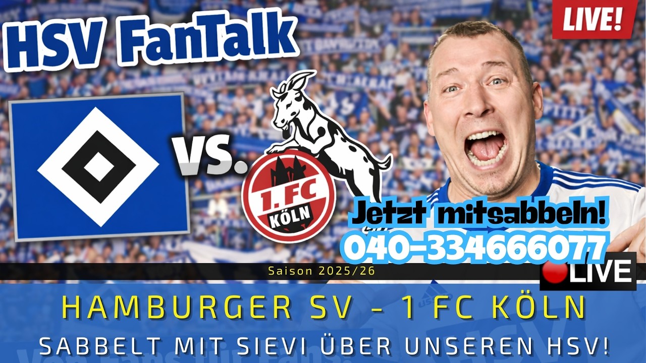 HSV - 1 FC Köln 1:1 | GLÜCK für den HSV im 6-Punktespiel... | HSV Fantalk
